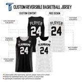 Black-White Custom Reversible Basketball Jersey